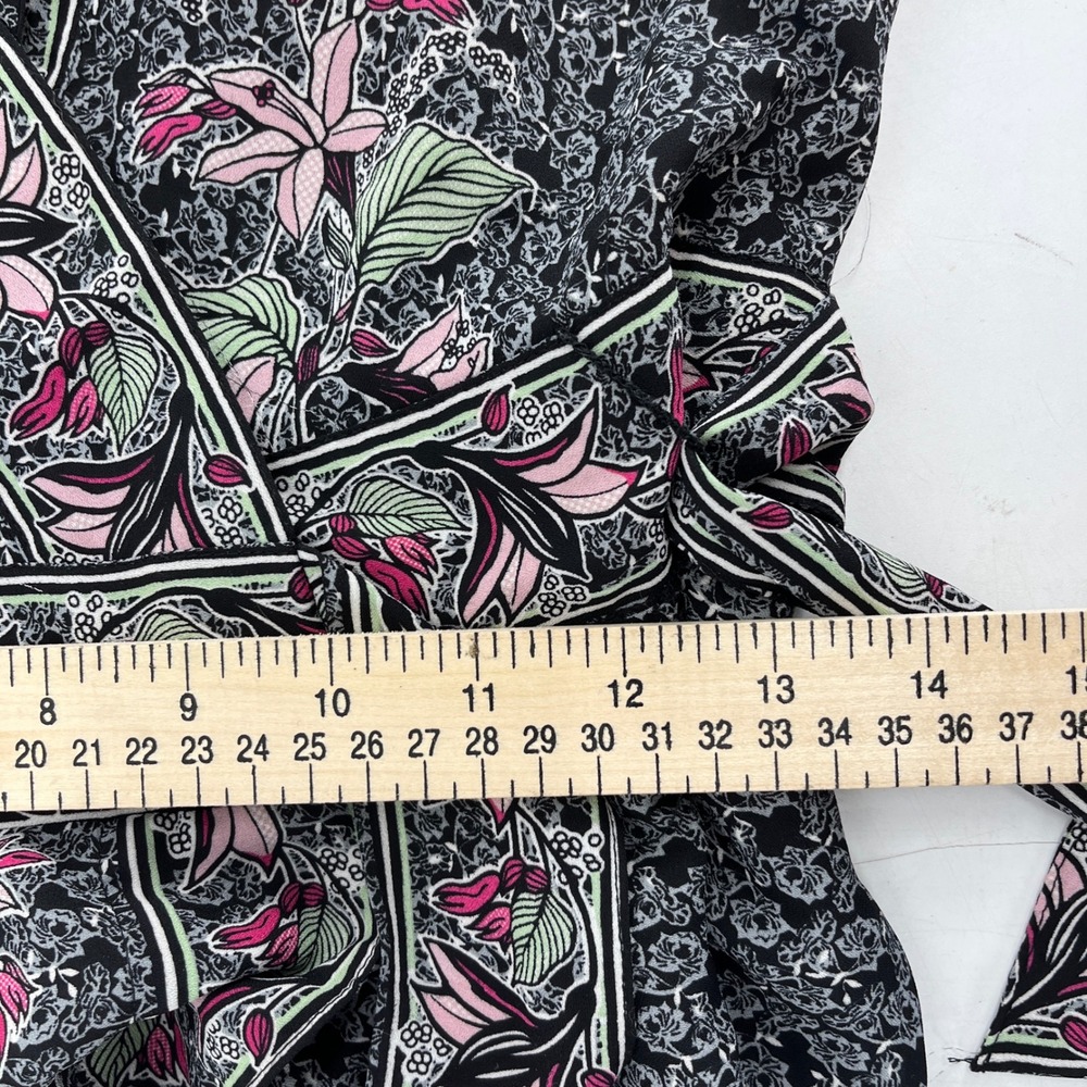 MAX STUDIO LONDON Floral Print Wrap Maxi Dress Long Sleeve‎ V Neck Belted (S) - Picture 8 of 9